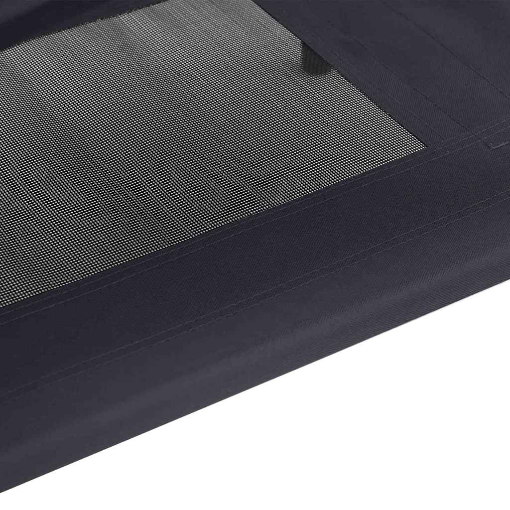 Hundeliege mit Dach Anthrazit Oxford-Gewebe und Stahl