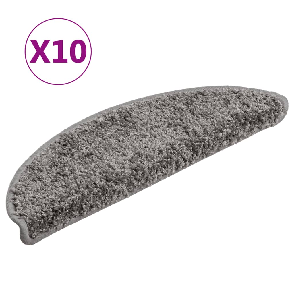 Stufenmatten 15 Stk. 56x17x3 cm Grau Halbrund