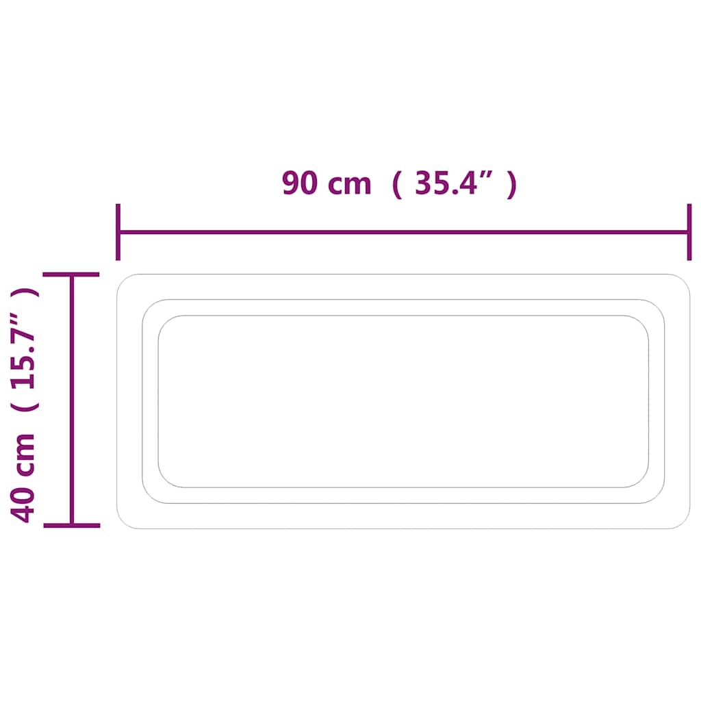 LED-Badspiegel 60x40 cm