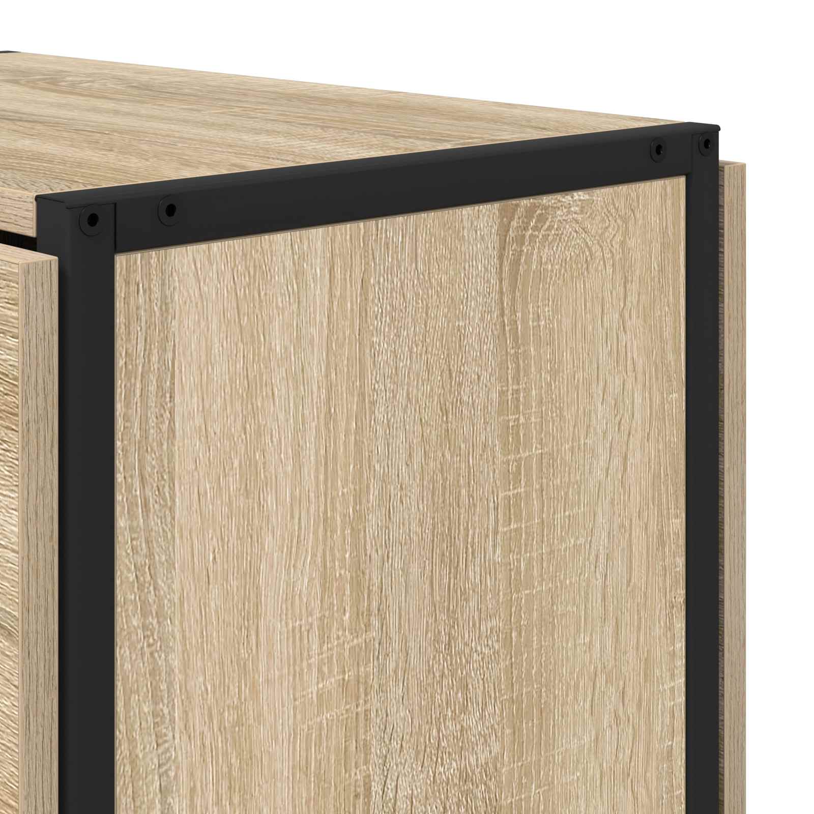 Esstisch 144 x 60 x 75 cm Holzwerkstoff Schwarze Eiche