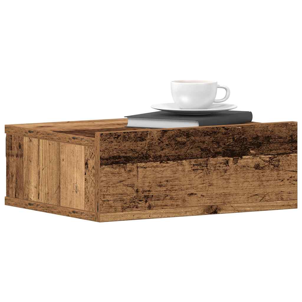 Hängender Nachttisch Weiß 40x30x15 cm Holzwerkstoff