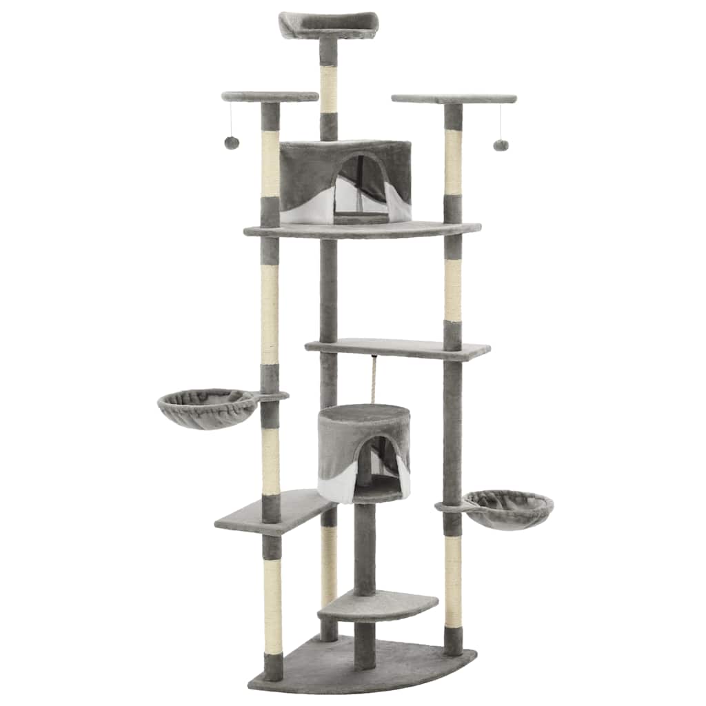 Katzen-Kratzbaum Sisal 203 cm Beige und Weiß