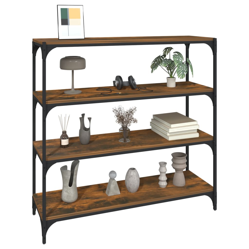 Bücherregal Schwarz 40x33x70,5 cm Holzwerkstoff und Stahl