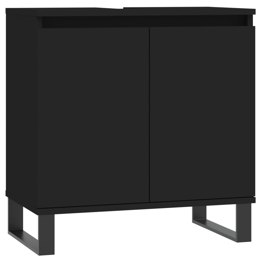 3-tlg. Badmöbel-Set Räuchereiche Holzwerkstoff