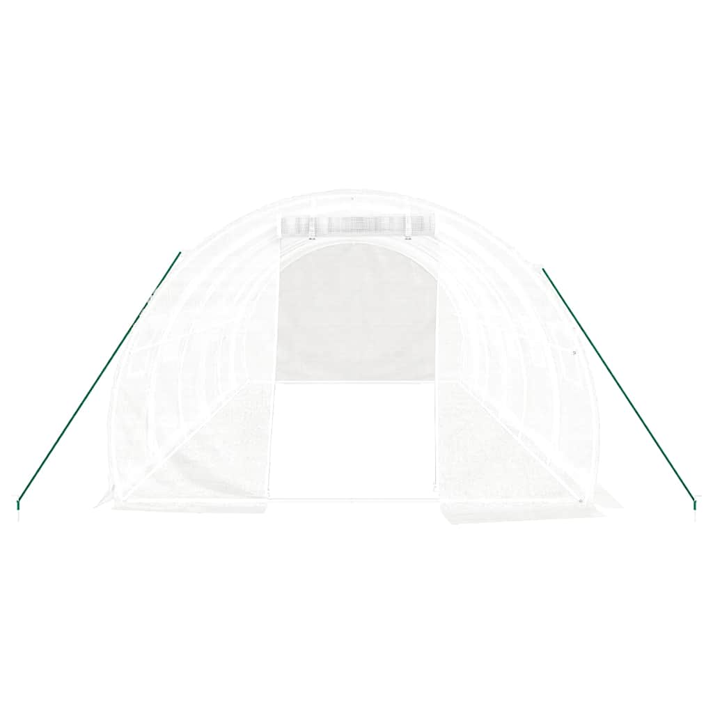 Gewächshaus mit Stahlrahmen Grün 48 m² 16x3x2 m
