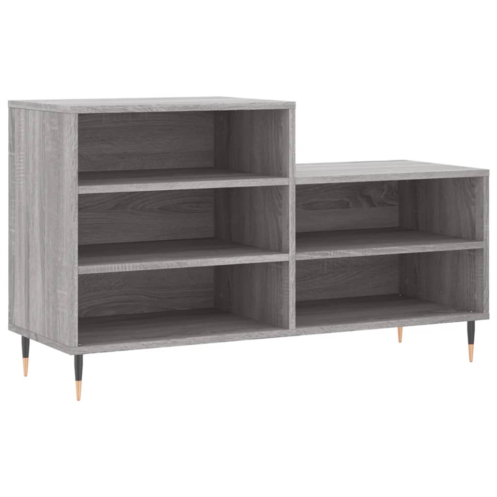 Schuhregal Schwarz 102x36x60 cm Holzwerkstoff