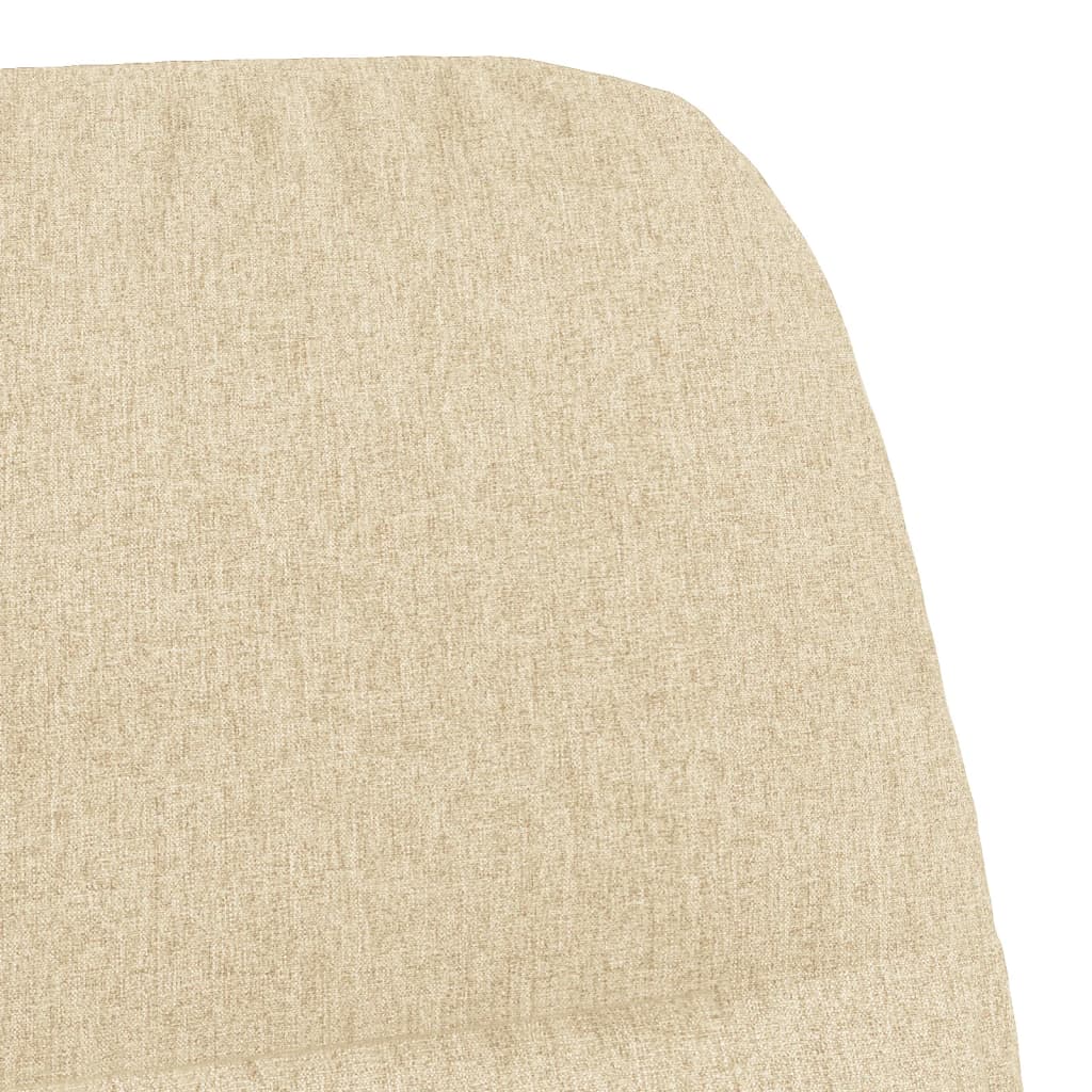 Schaukelsessel mit Hocker Dunkelgrau Stoff
