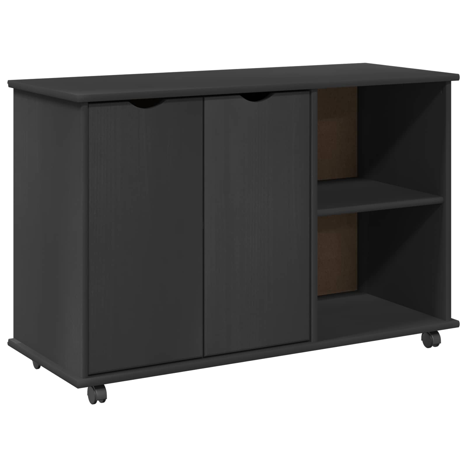 Rollschrank Honigbraun 100 x 39 x 65,5 cm Massivholz Kiefer