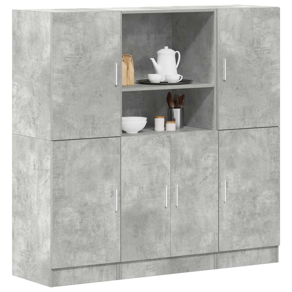3-tlg. Küchenschrank-Set Weiß Holzwerkstoff