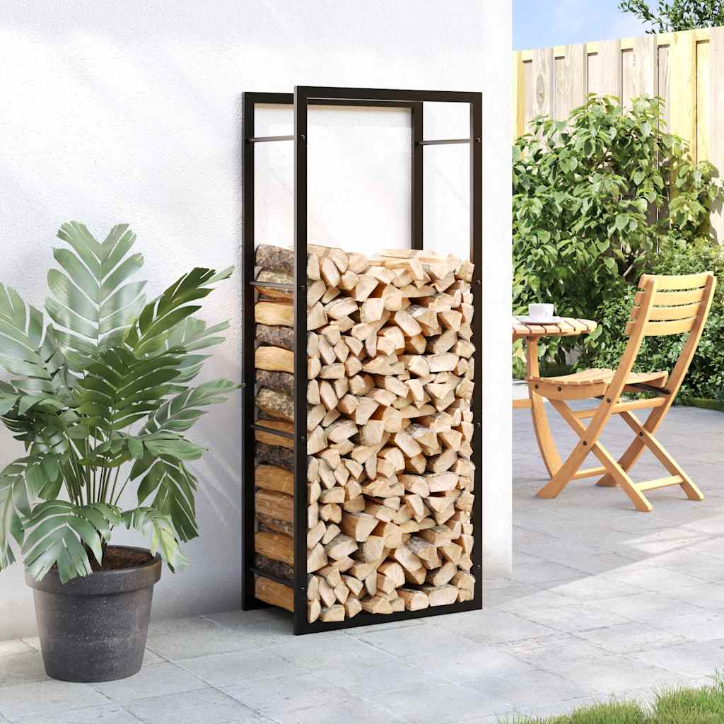 Brennholzregal 50x28x94 cm Edelstahl