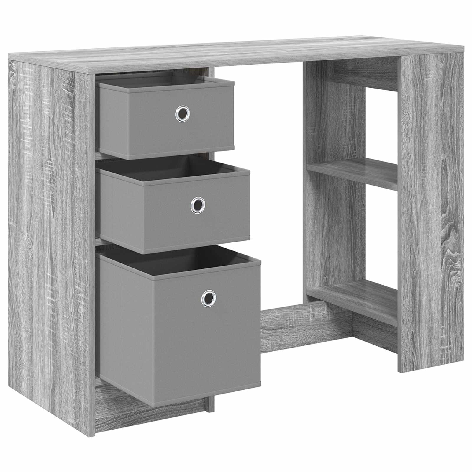 Schreibtisch mit Schubladen Weiß 100 x 40 x 75 cm Holzwerkstoff