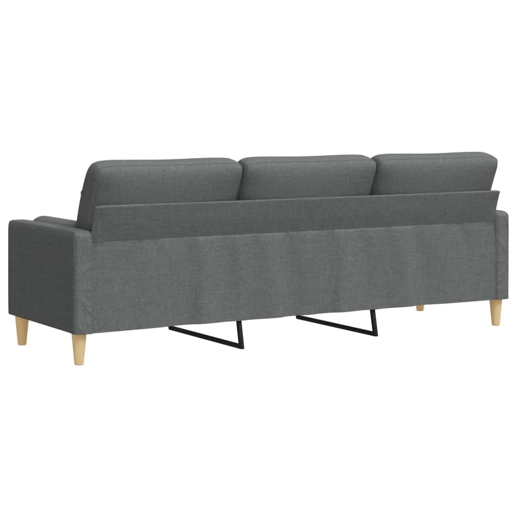 2-Sitzer-Sofa mit Zierkissen Braun 120 cm Stoff