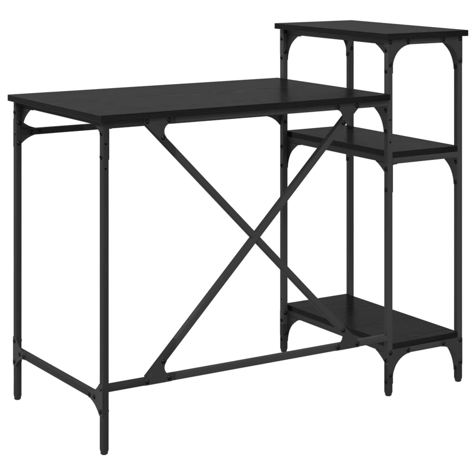 Schreibtisch mit Regal Sonoma-Eiche 135x50x90 cm Holzwerkstoff
