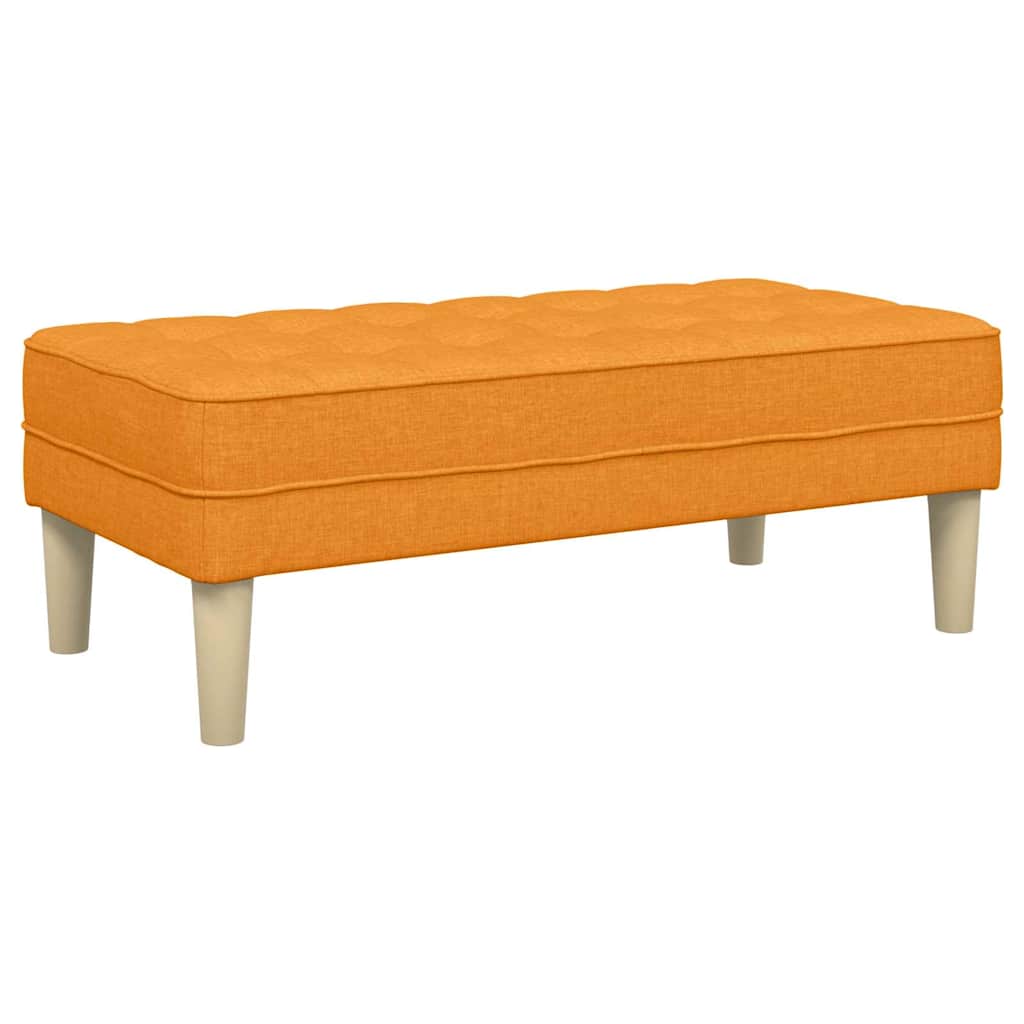 Bank mit Kissen Hellgrau 113 x 57 x 39 cm Stoff