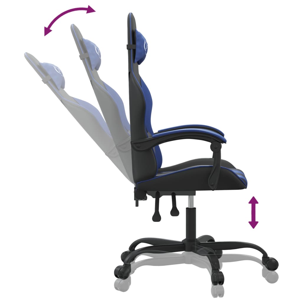 Gaming-Stuhl Drehbar Schwarz und Rot Kunstleder