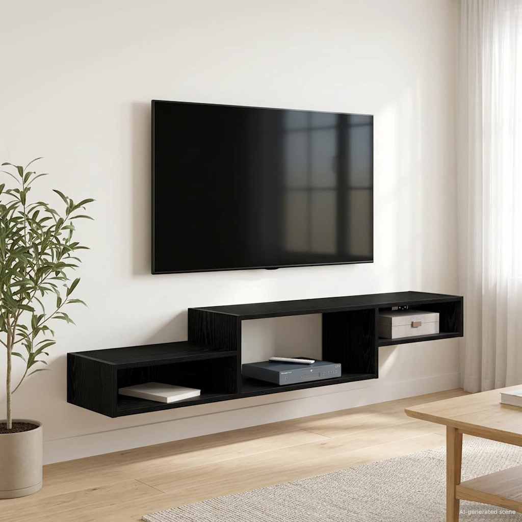 Wandmontierter TV-Schrank Wandhalterung Weiß 150 x 28 x 26 cm