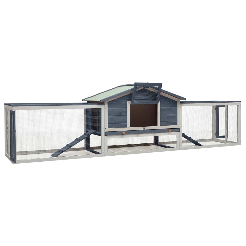 Kaninchenstall 310x70x87 cm Kiefernholz & Tannenholz