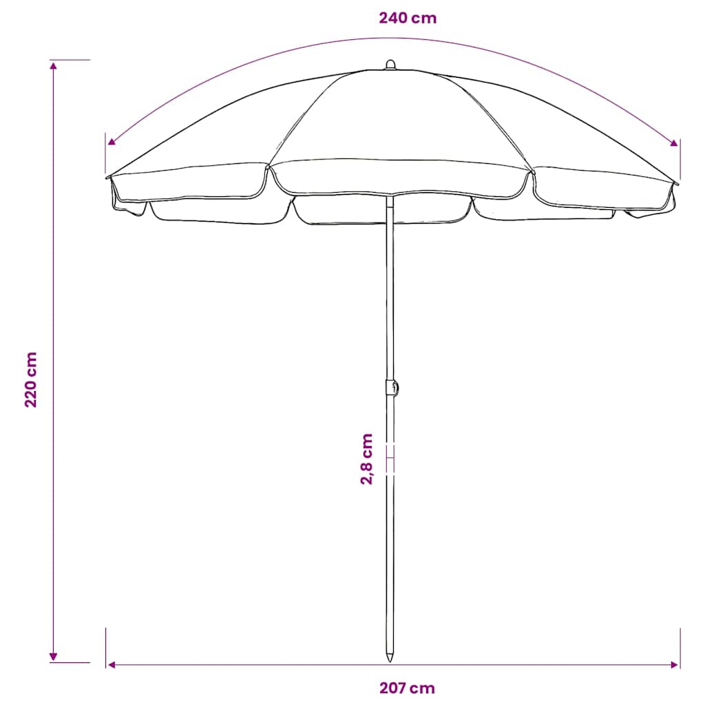Sonnenschirm mit Stahlmast Sandfarbe 180 cm