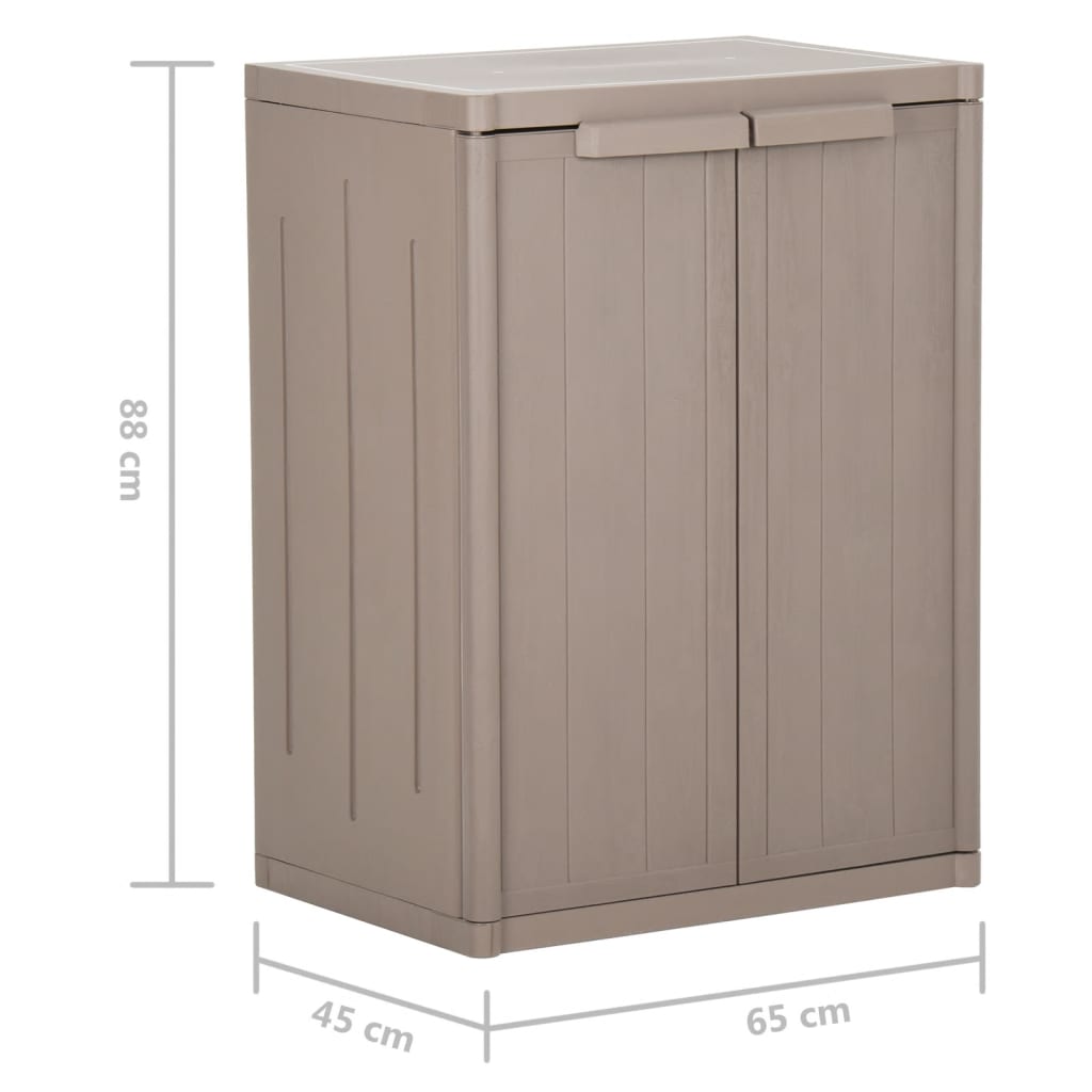 Gartenschrank Schwarz 65x45x88 cm PP Rattan-Optik