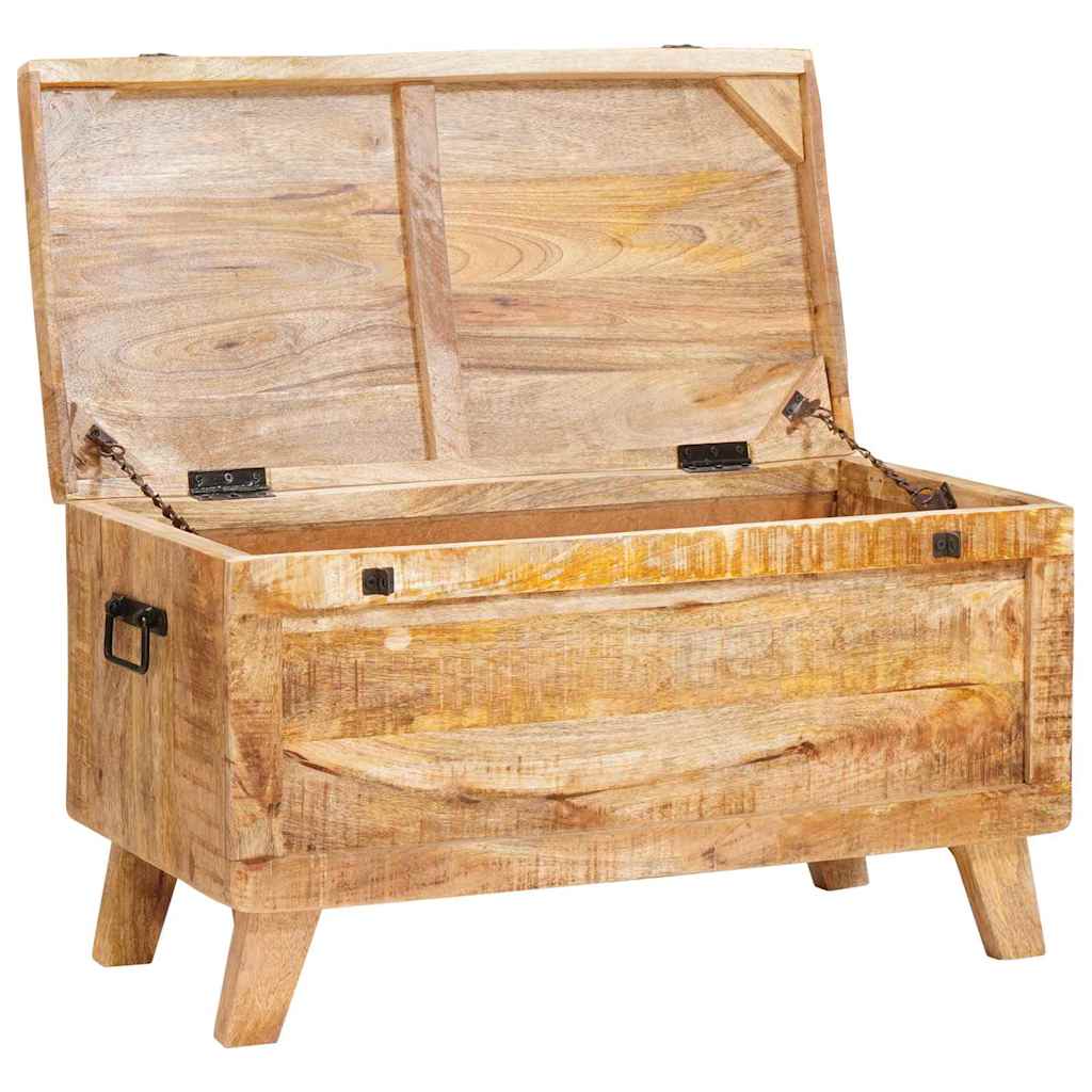 Aufbewahrungsbox mit Speicher 70 x 35 x 40 cm Massivholz Mango
