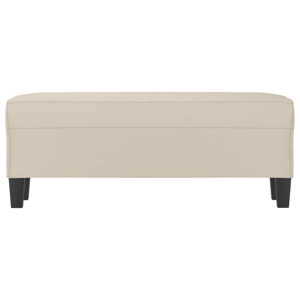 Sitzbank Hellgrau 70x35x41 cm Mikrofasergewebe