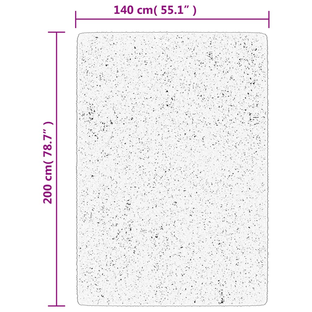 Teppich OVIEDO Kurzflor Anthrazit 120x120 cm