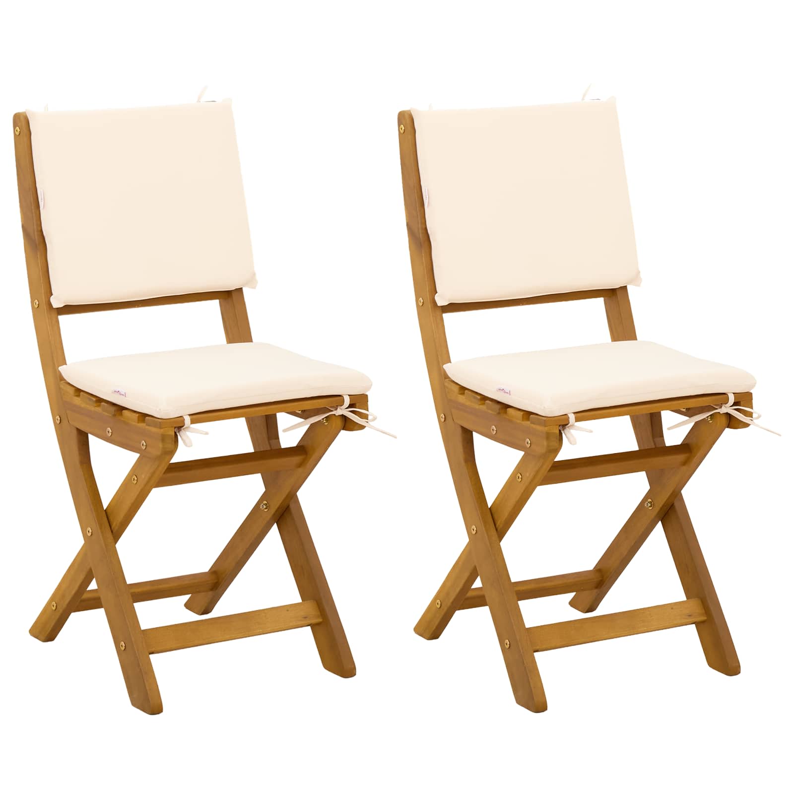 Außen Bistro-Stühle 6 pcs Natur Massivholz Akazie