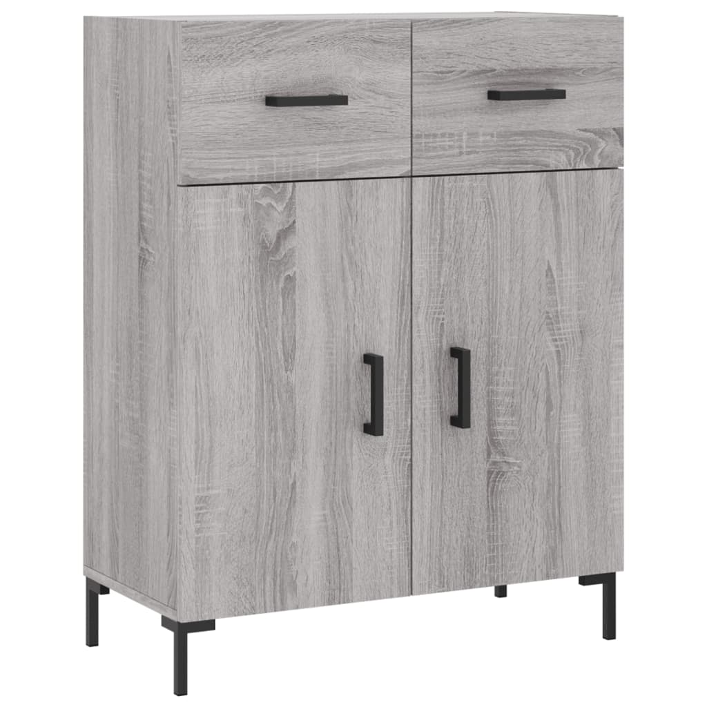 Highboard Hochglanz-Weiß 69,5x34x180 cm Holzwerkstoff