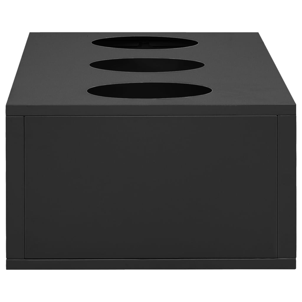 Büroschrank mit Pflanzkasten Hellgrau 90x40x128 cm Stahl