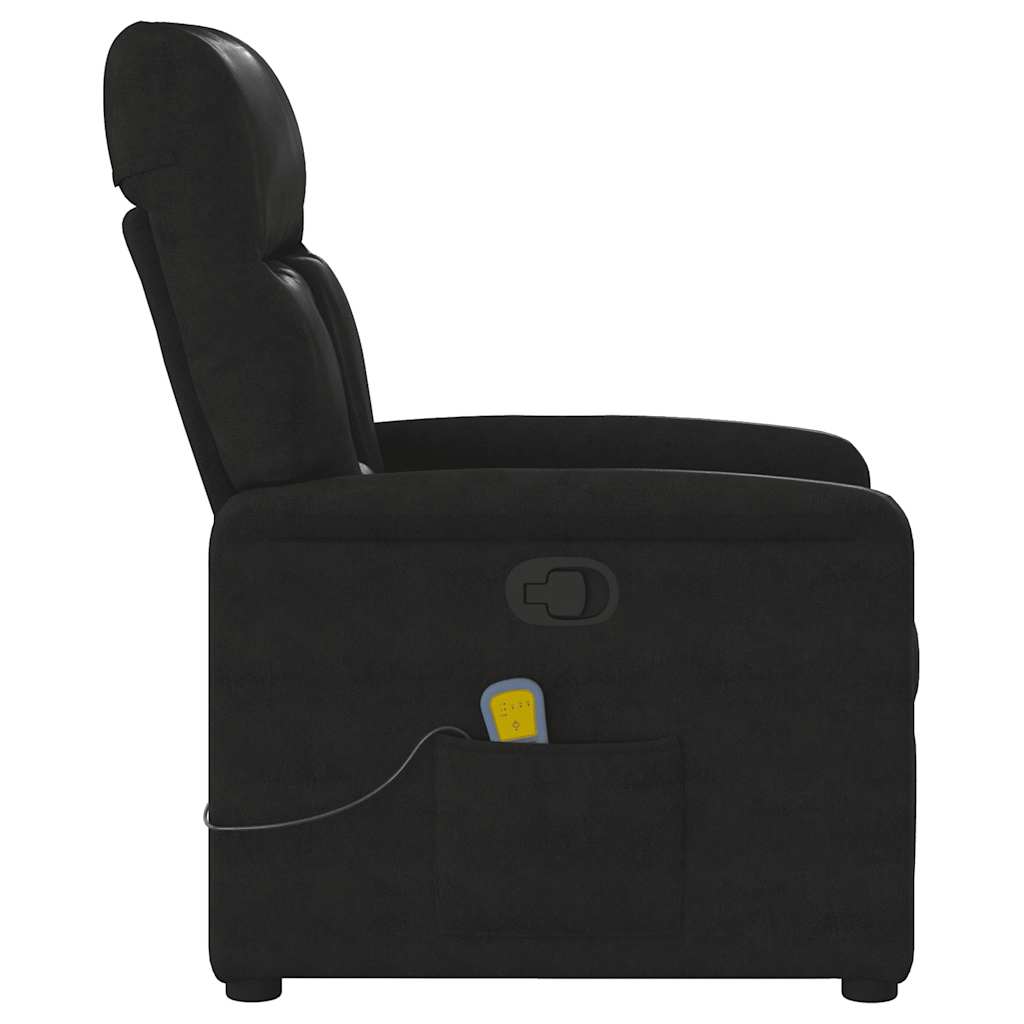 Massagesessel Elektrisch Dunkelgrau Mikrofasergewebe