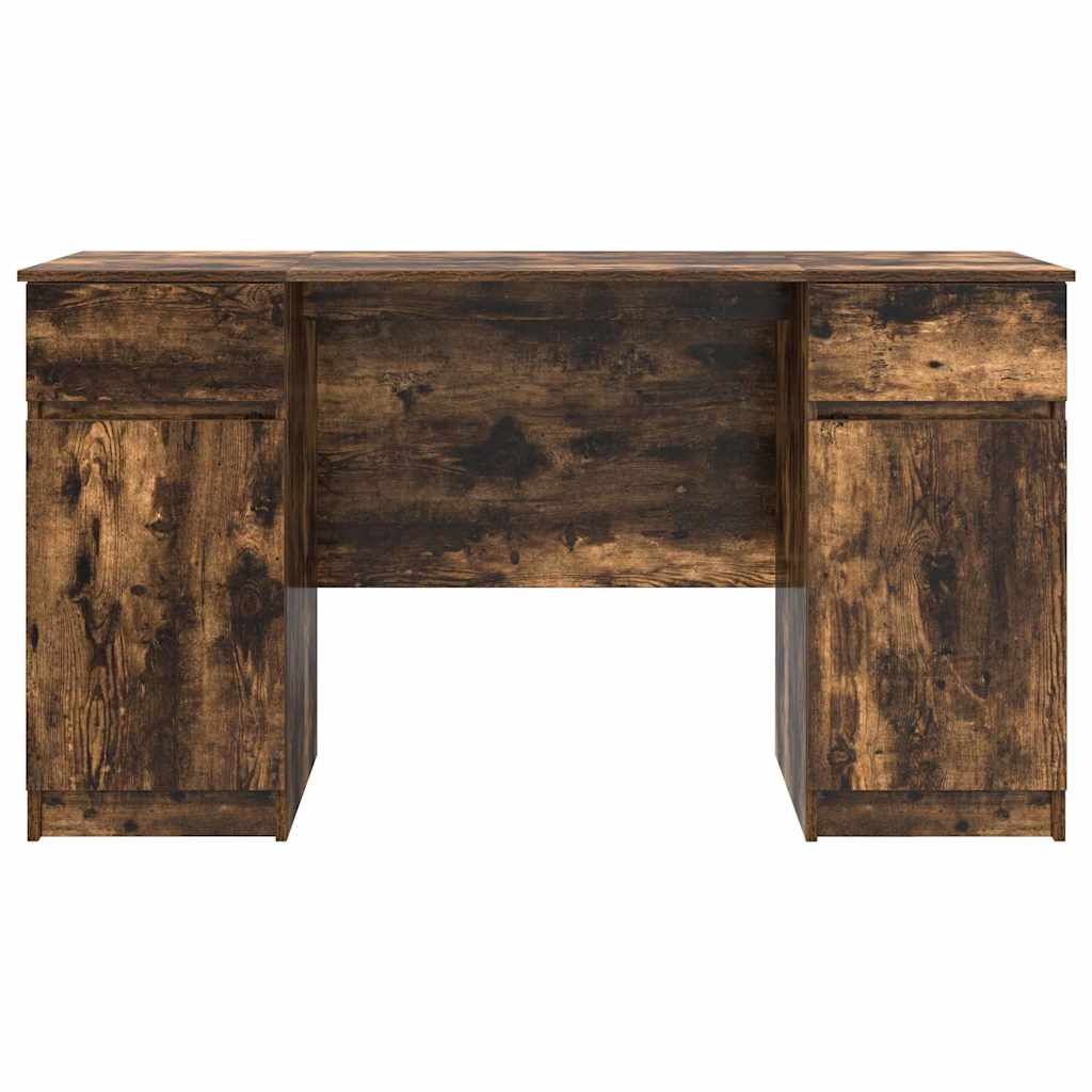 Schreibtisch mit Schubladen Weiß 140 x 49 x 76 cm Holzwerkstoff