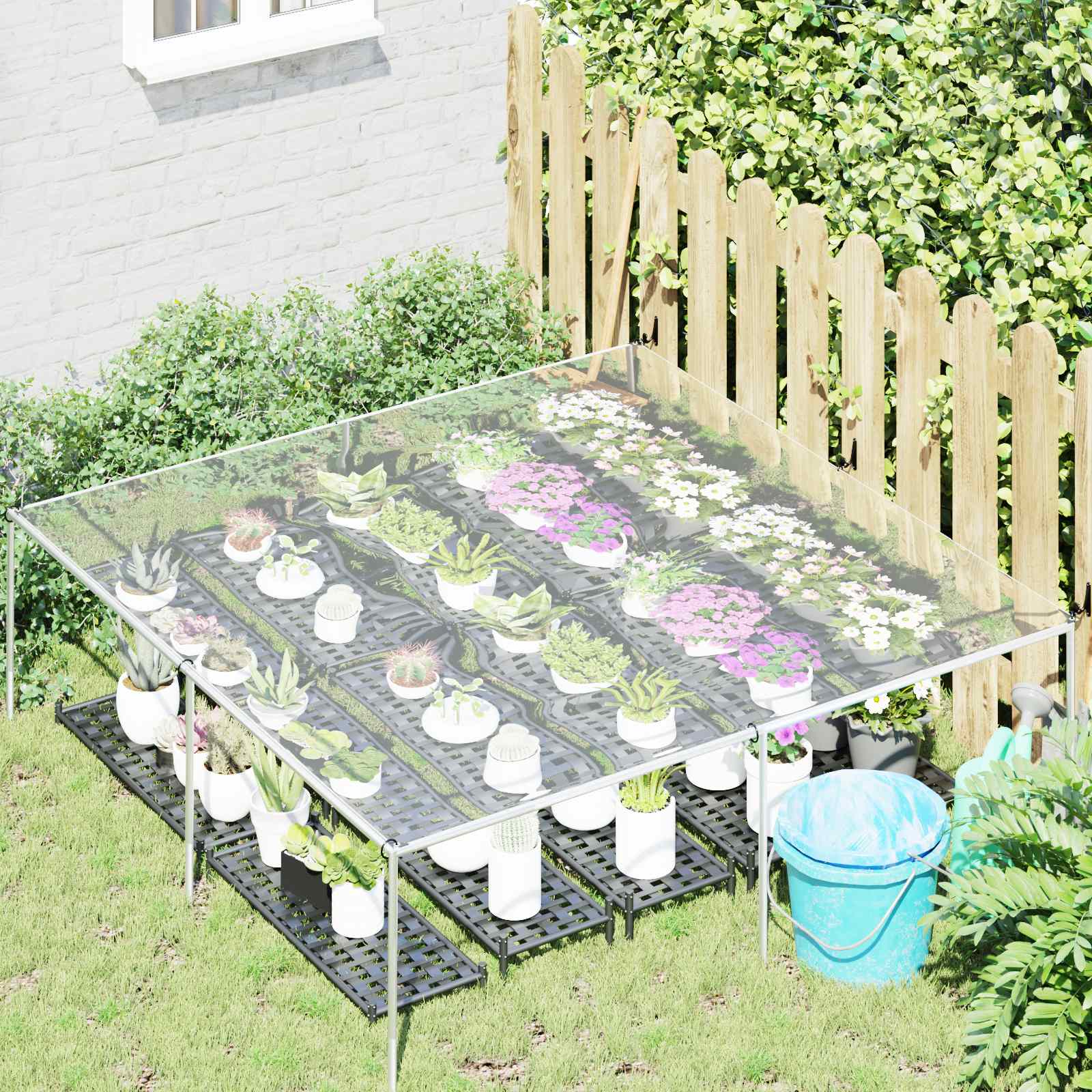 Pflanzenabdeckung mit Ösen 1x3 m PVC