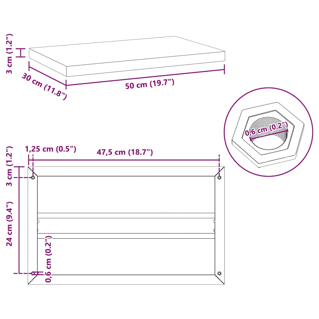 Wandregale 2 Stk. 100x40 cm Silbern Edelstahl