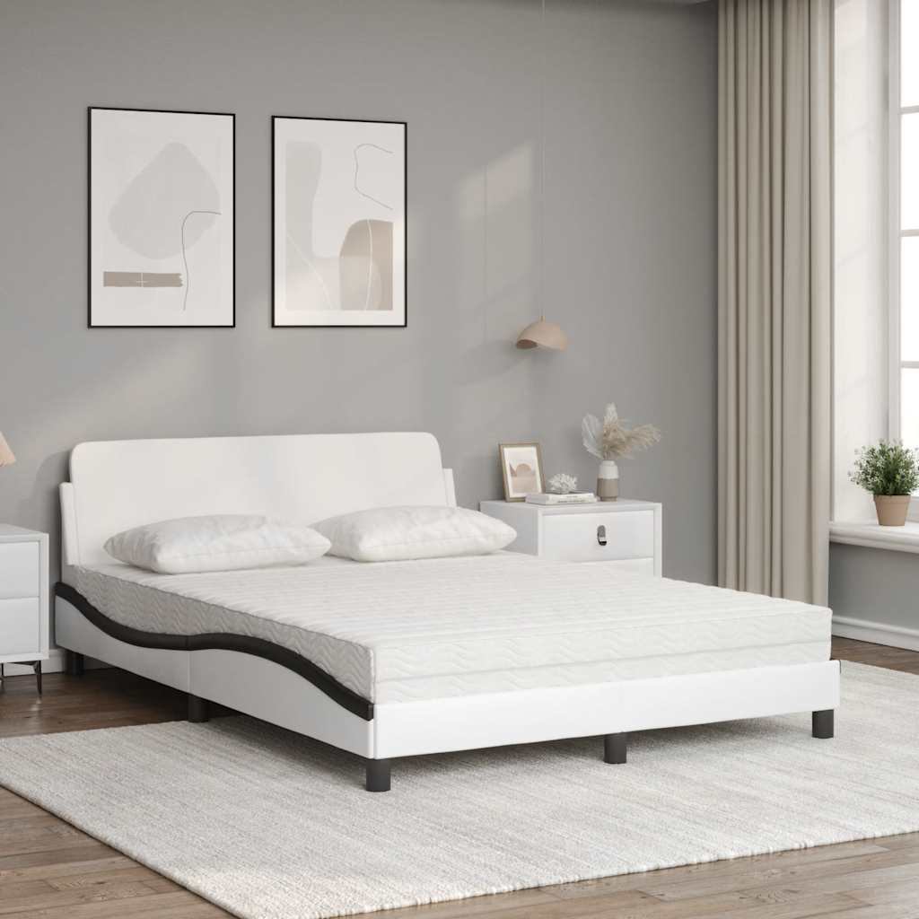 Bett mit Matratze "Dover" Schwarz 80x200 cm Kunstleder