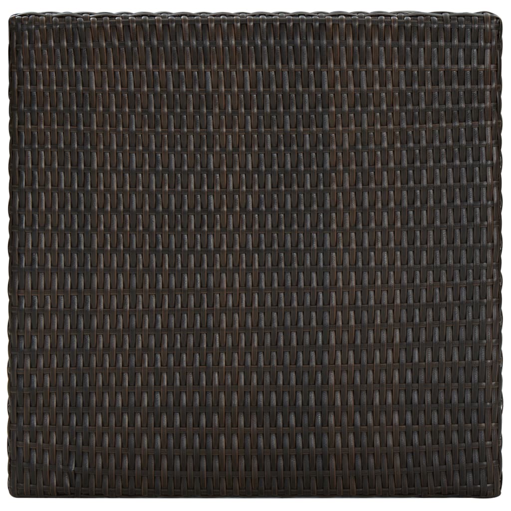 Garten-Bartisch Grau 60,5x60,5x110,5 cm Poly Rattan