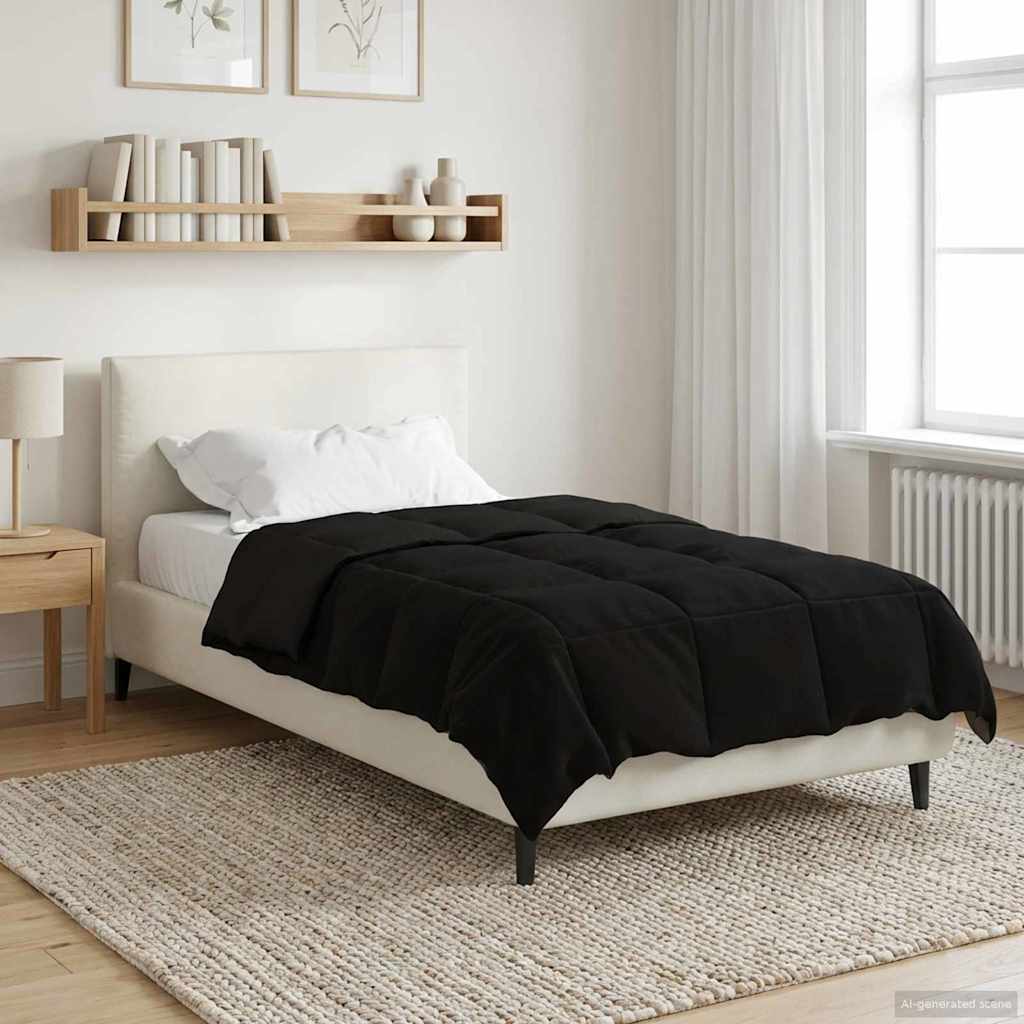 Sommerdecke Gesteppt Anthrazit 135 x 200 cm Mikrofaser