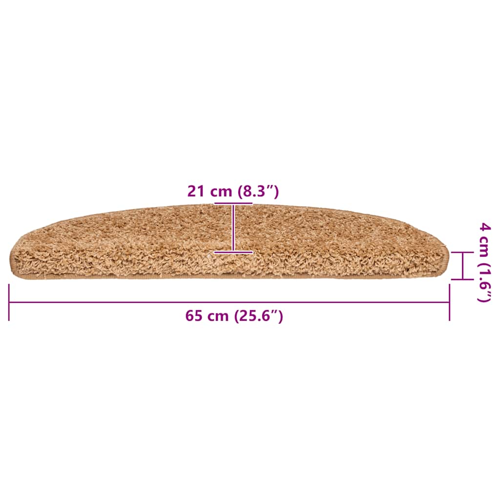 Stufenmatten 15 Stk. 56x17x3 cm Grau Halbrund