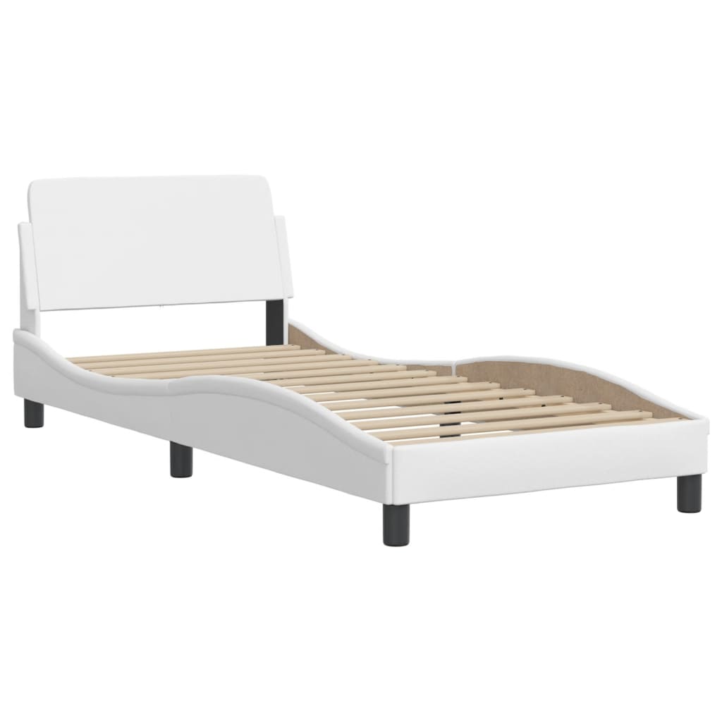 Bett mit Matratze "Dover" Schwarz 80x200 cm Kunstleder