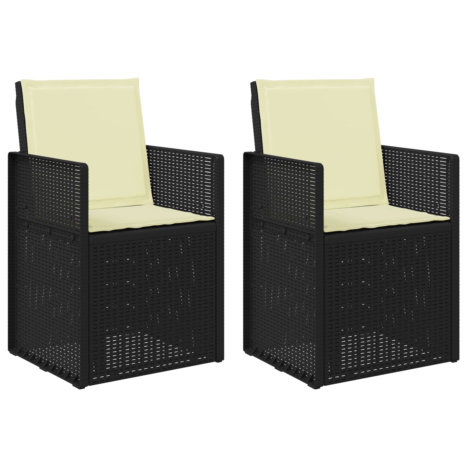 Garten Esszimmerstühle 2 pcs Weiß und Hellgrau PP