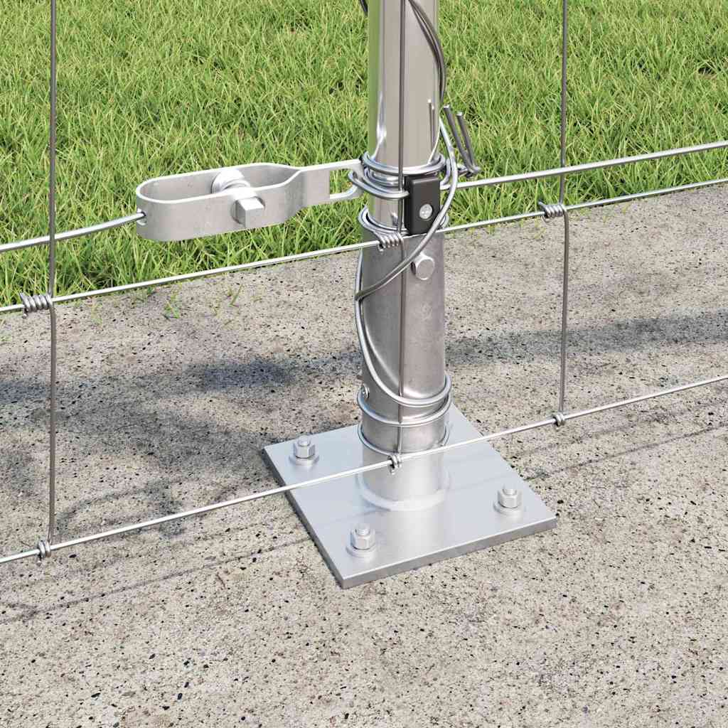 Ground Fix Geschweißter Drahtzaun 25 x 0,8 m Silber Netz