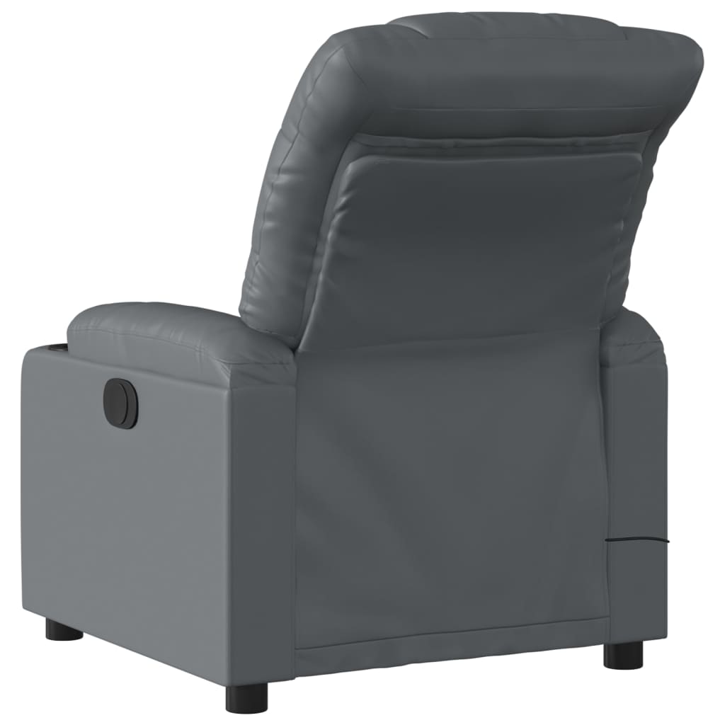 Massage-Relaxsessel, Kunstleder, Schwarz