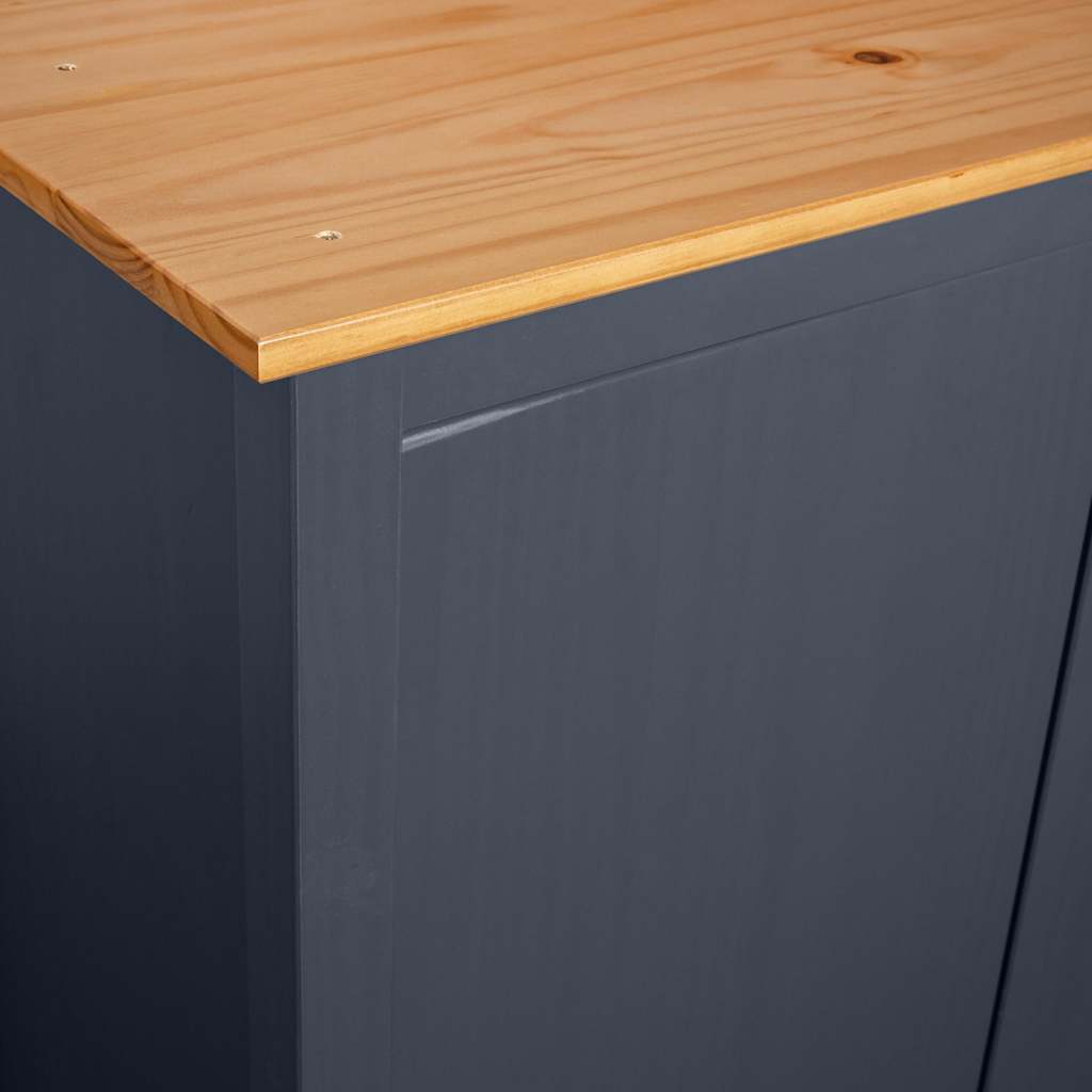 Kleiderschrank mit 3 Türen Hill 127x50x170cm Massivholz Kiefer