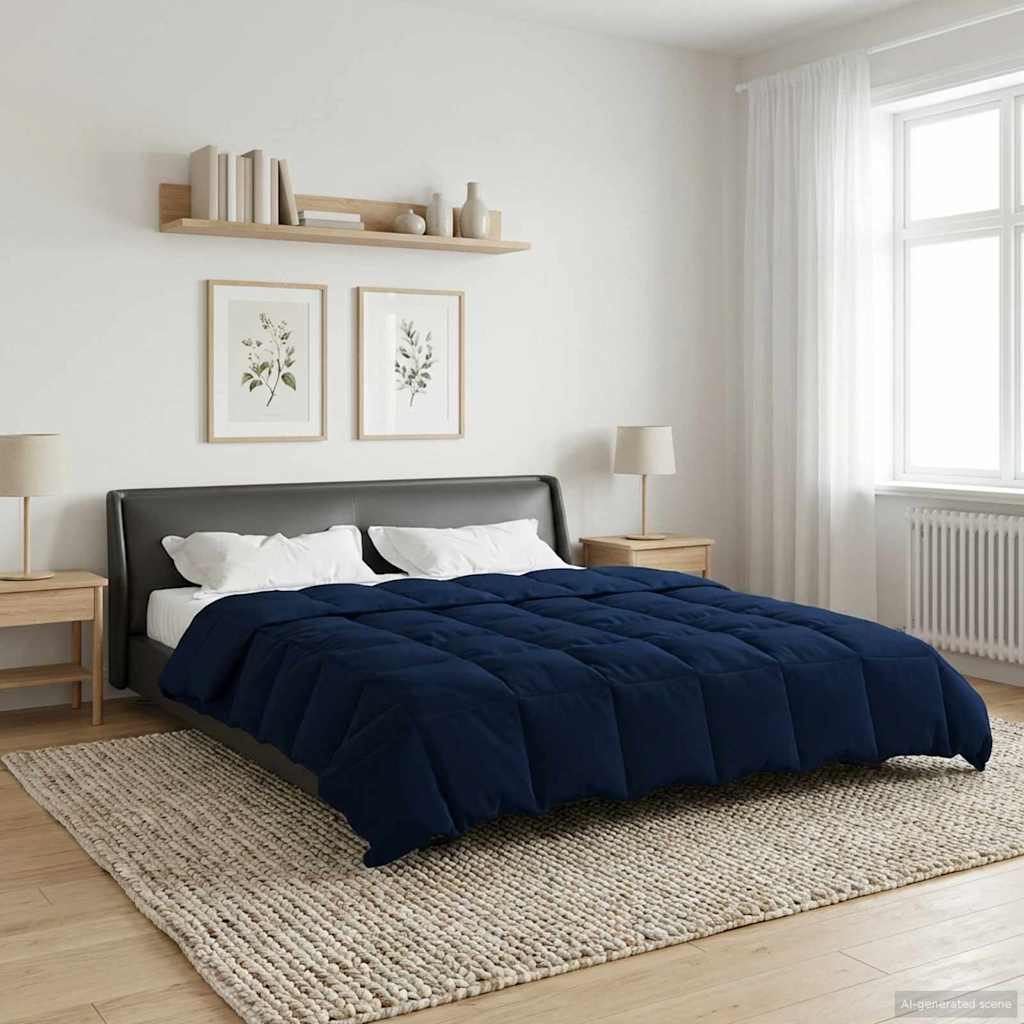 Winterbettdecke Gepolstert Anthrazit 240 x 260 cm Mikrofaser