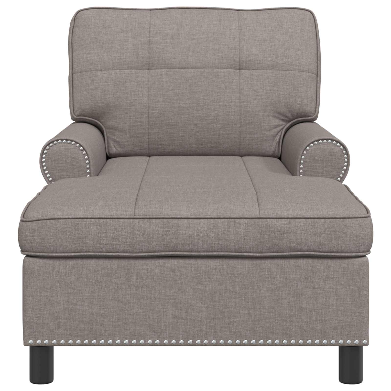 Lounge-Liege mit Kissen Hellgrau 91 x 157 x 91 cm Stoff