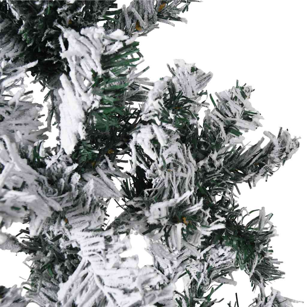 Künstlicher Halb-Weihnachtsbaum mit Ständer Schlank Weiß 180 cm