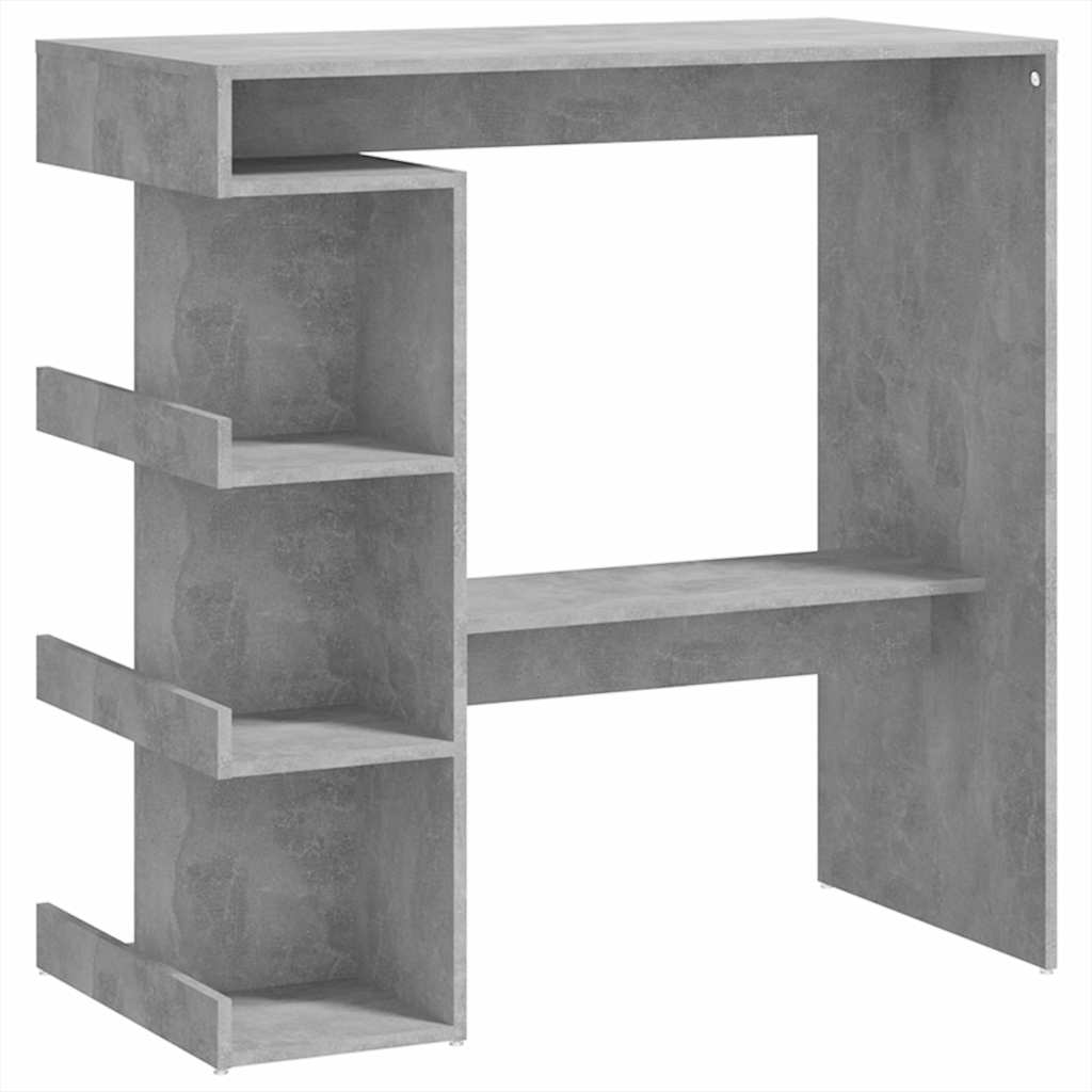 Bartisch mit Regal Weiß 100x50x101,5 cm Holzwerkstoff