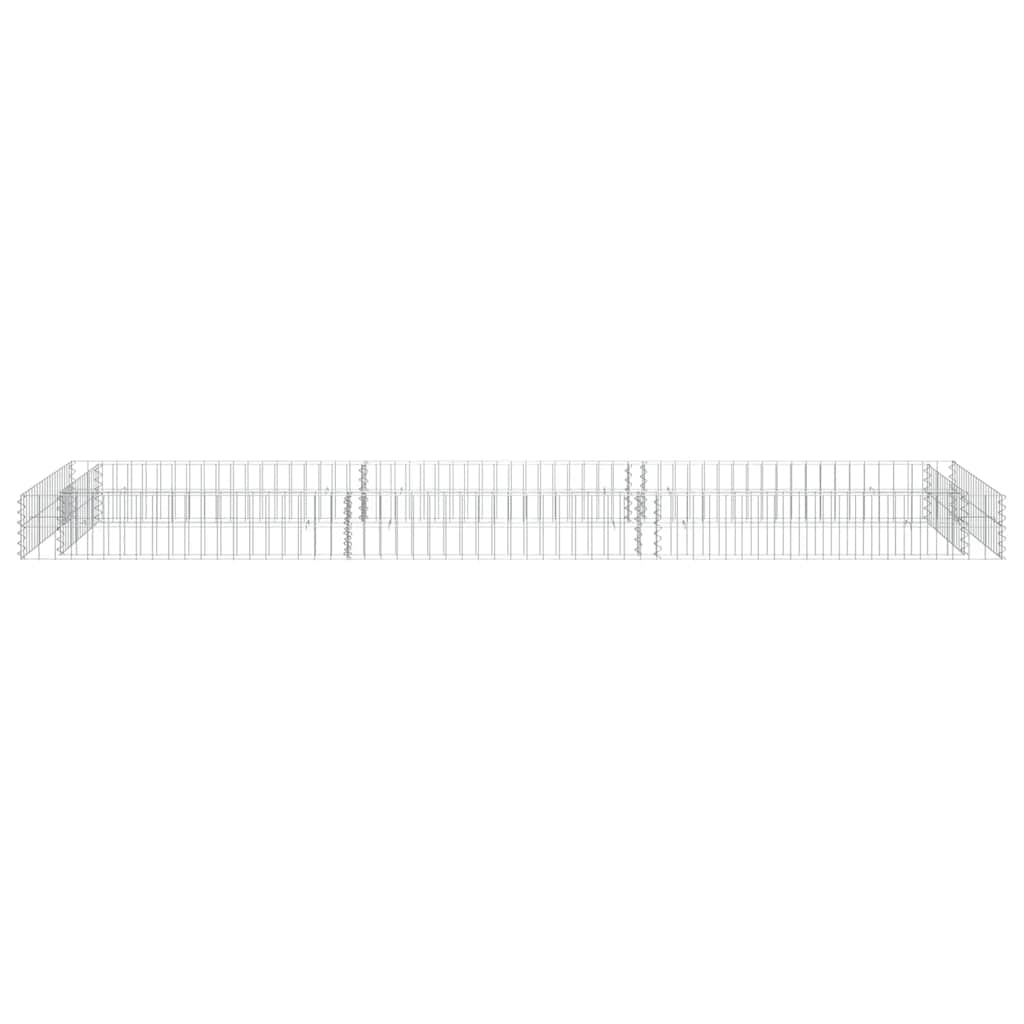 Gabionen-Hochbeet Verzinkter Stahl 100x100x20 cm