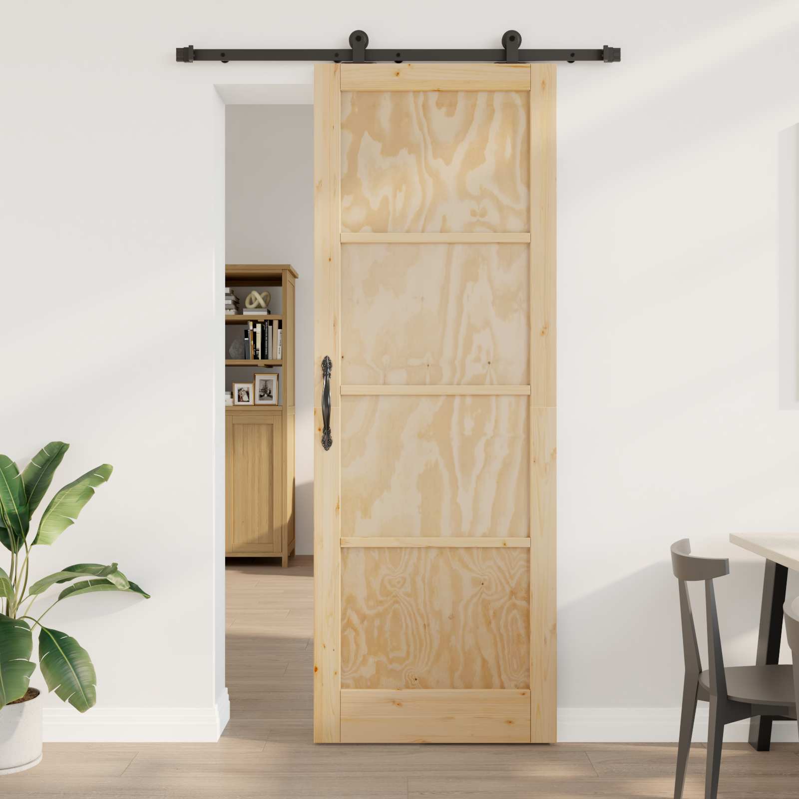 Schiebetür ORKDAL Natur 61 x 198,5 cm Massives Kiefernholz