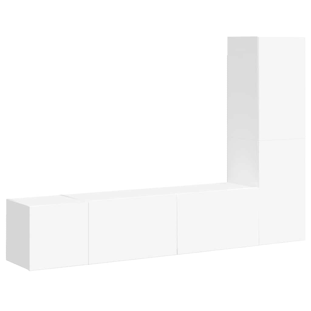 5-tlg. TV-Schrank-Set Weiß Holzwerkstoff