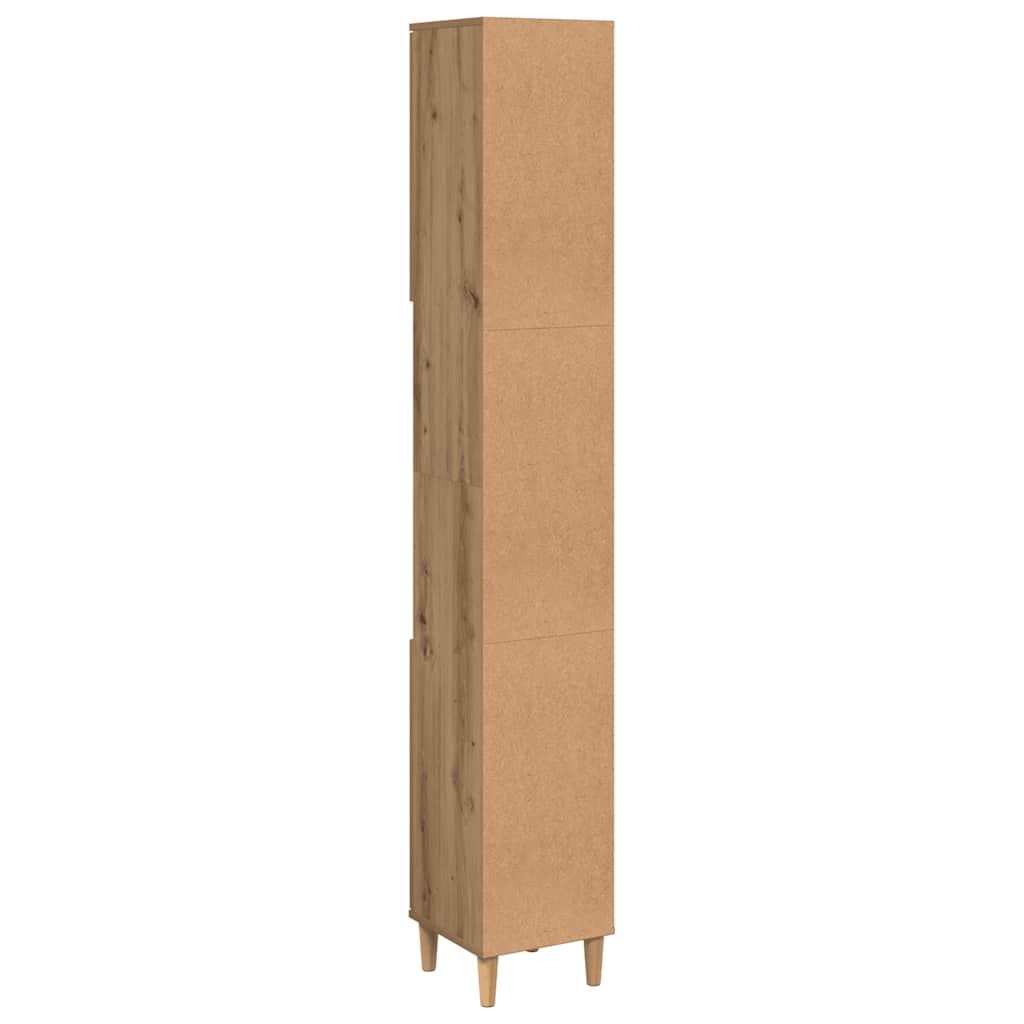 Badschrank Weiß 30x30x190 cm Holzwerkstoff
